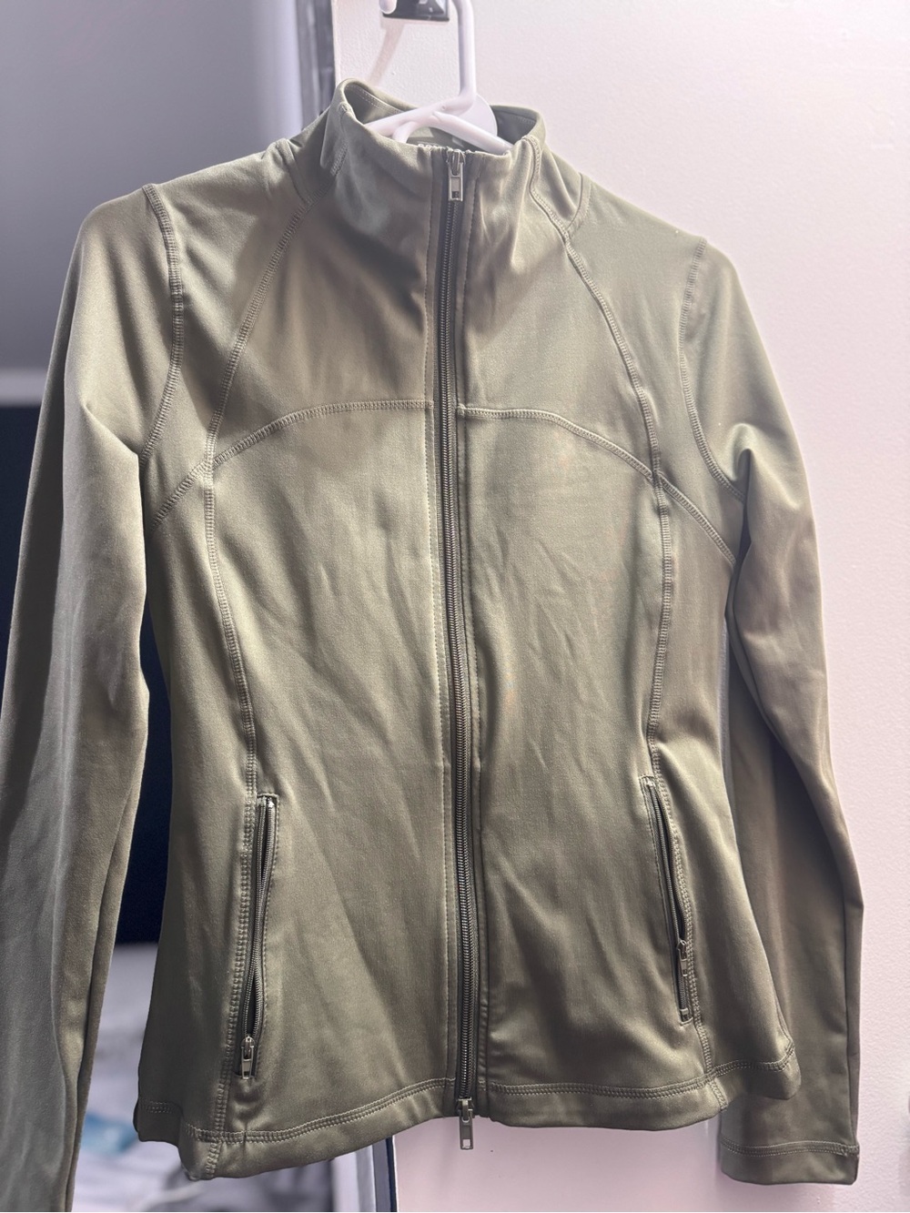 Olive Green Women's Full-Zip Jacket